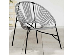 Vidaxl Cadeira De Jardim Em Forma De Ovo Vime Pe Preto E Cinza-claro