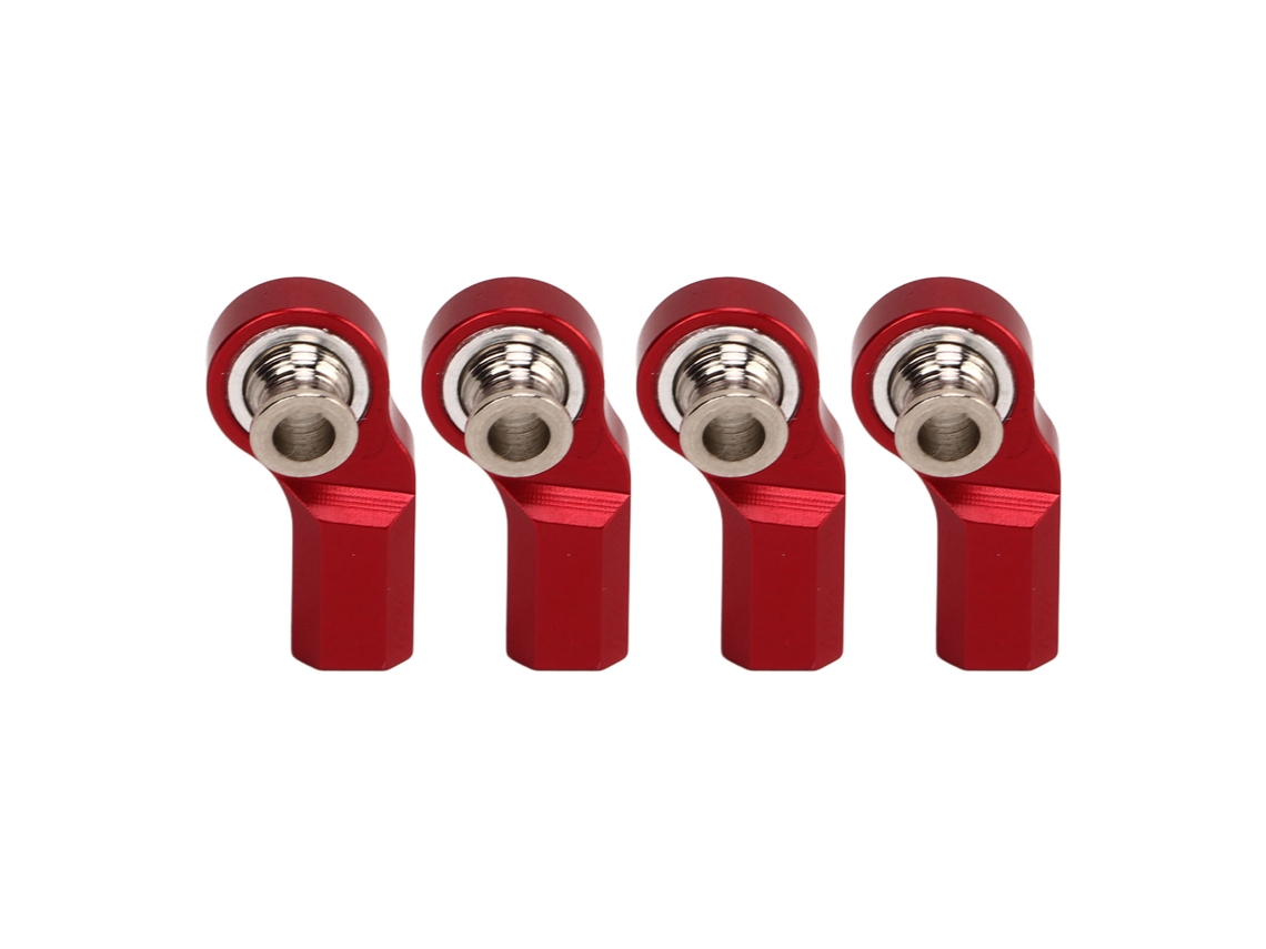 Mali 4pcs Extremidade de Bastão de Carro Rc M3 Alumínio Aço para Axial Scx10 1/10 Modelo de Carro Dirigível Vermelho