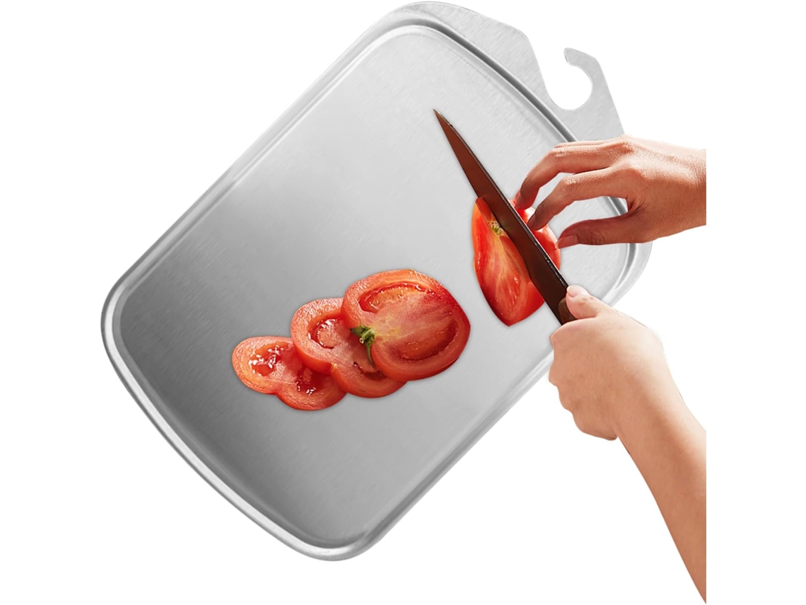 Tábua De Corte Em Aço Inoxidável Para Cozinha, Tábua De Corte Em Aço Inoxidável, Espessa, Própria Pa Gokoco