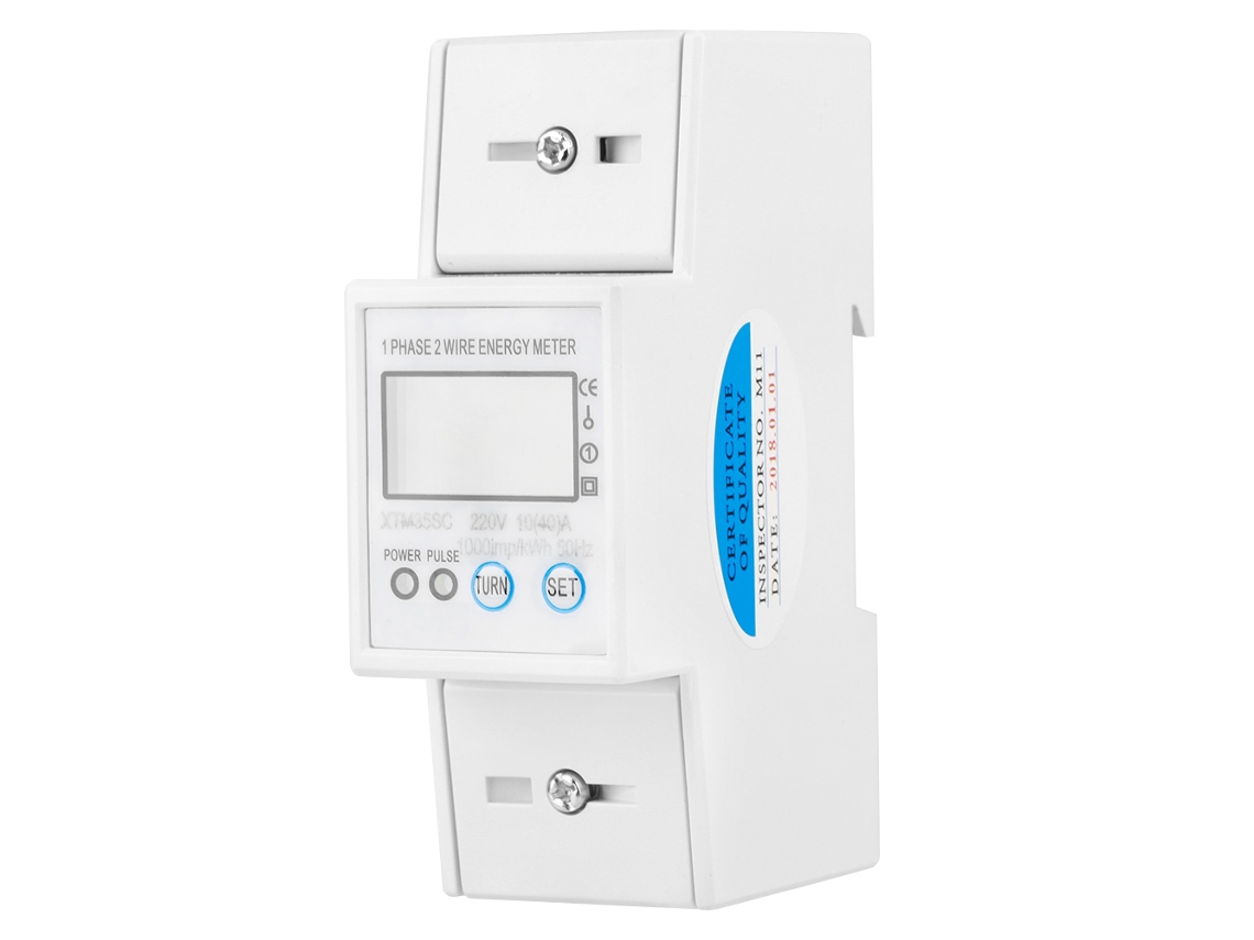 Medidor Elétrico Trifásico 4 Fios 7p com Rail Din