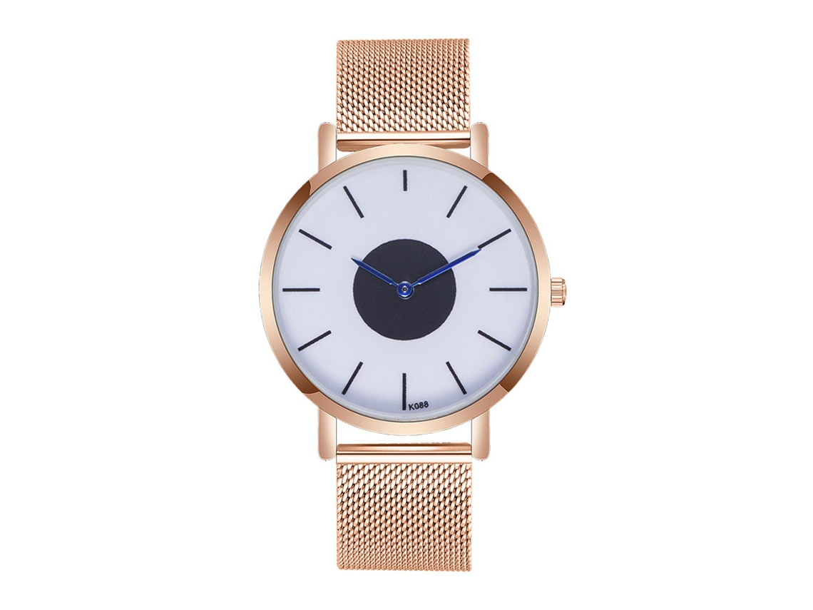 Reloj De Pulsera Para Hombre De Cuarzo Con Correa De Malla Ultra Delgada Zhoulianfa (oro Rosa)