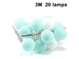 Candeiro De Fada Em Forma De Bola Algodão Com Led, Alimentado Por Bateria, Ideal Para Decoração De Luz Noturna Ambientes Interiores, Baix...