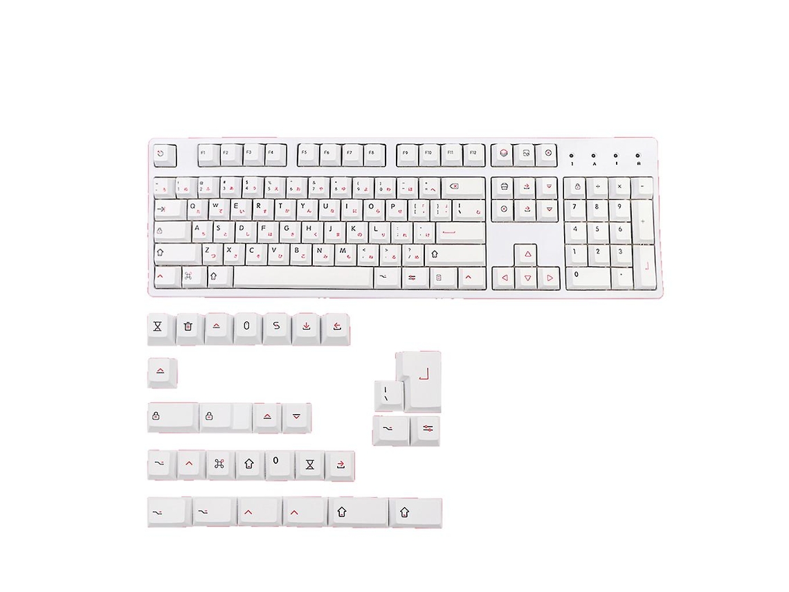 133keycap/conjunto Pbt Japonês Cereja Perfil Padrão Processo De Sublimação Keycap