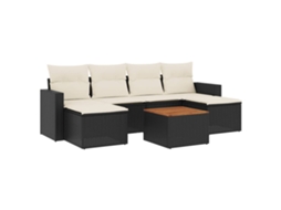 Garden Sofa Set, Garden Sofa Sets Vidaxl Preto Rattan / Vime (n/a)
