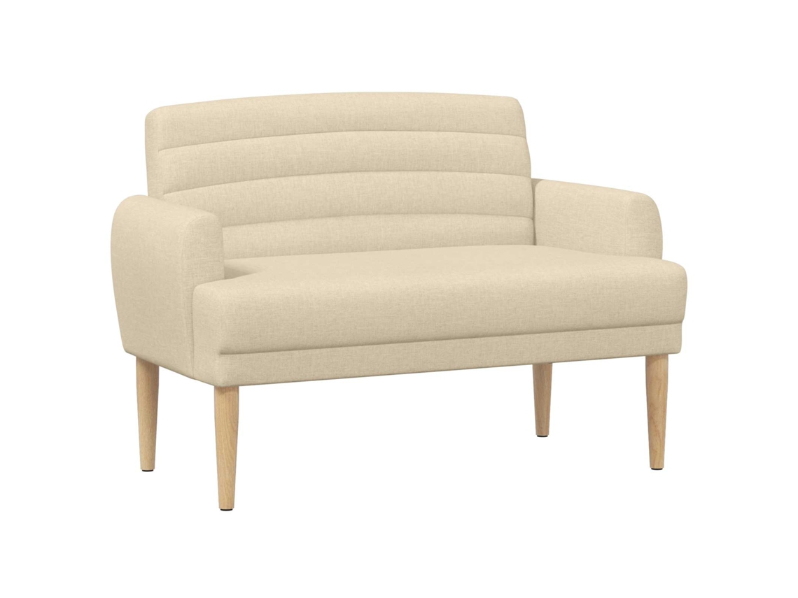Conjunto 1 Sofá Para Dois Vidaxl Creme Tecido (116 X 67 X 80 Cm)