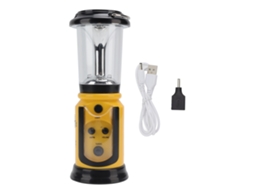 2026 linterna Radio de Manivela Usb Recarregável Am Fm Multifuncional com Lanterna Led para Camping, Trekking, Amarela