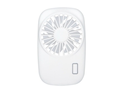 Mini Ventilador de Bolso Branco, Recarregável Usb, Ajustável BRILVIBERA