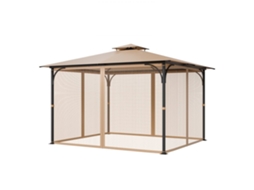 Rede mosquiteira de substituição 275x340x211cm para pavilhão de jardim com fecho e instalação fácil TEKMAQUINAS