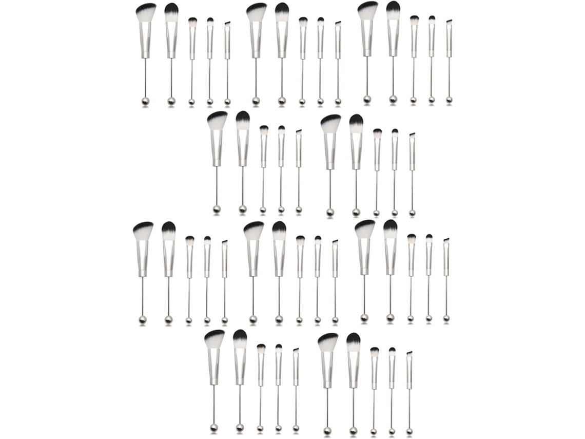 Kit com 50 Pincéis de Maquiagem de Silicone com Contas para Artesanato. SFUSHOS