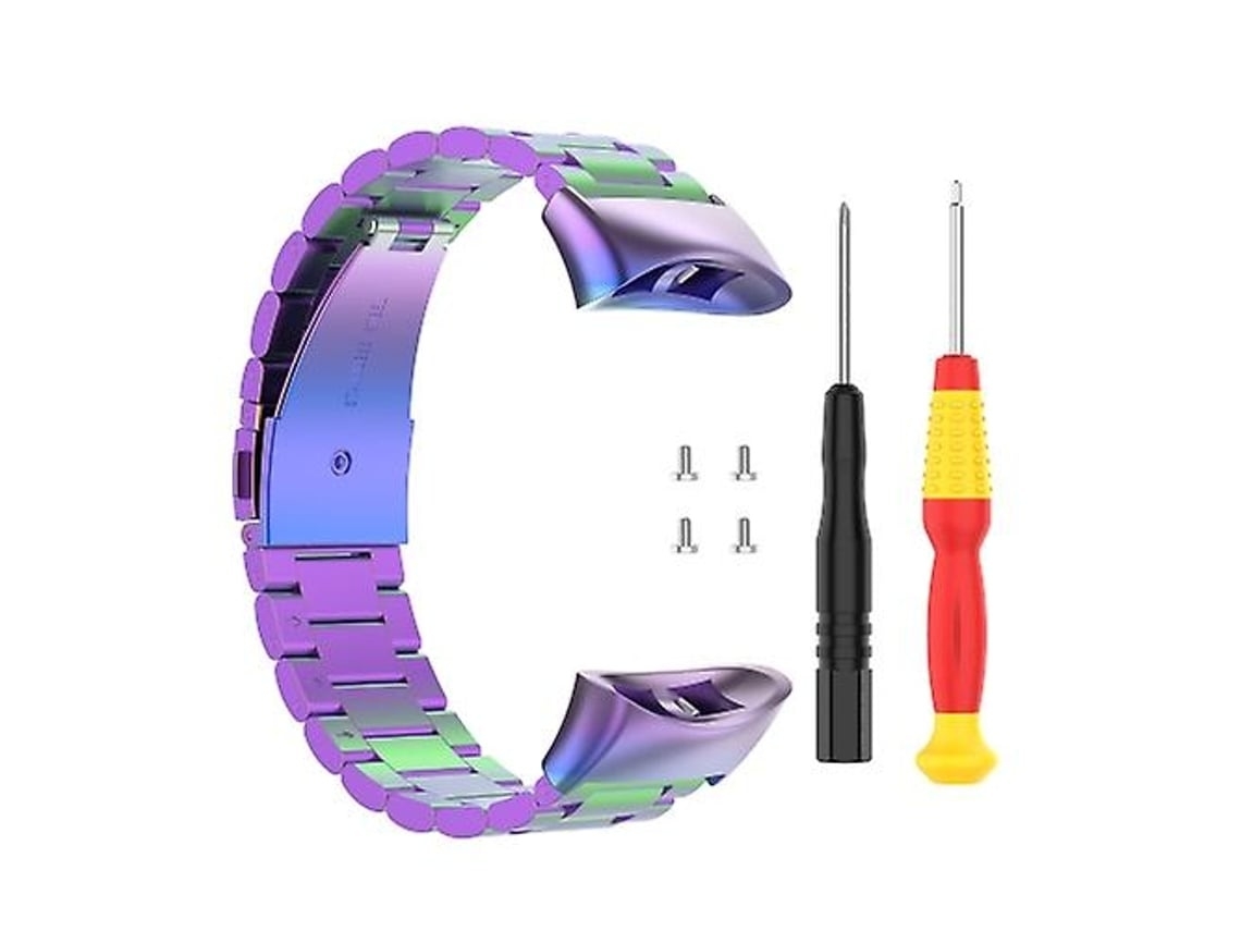 Pulseira De Relógio Lurelia Para Garmin Forerunner 45 / 45s / Swim 2 Universal Três Contas Aço Inoxidável Colorido