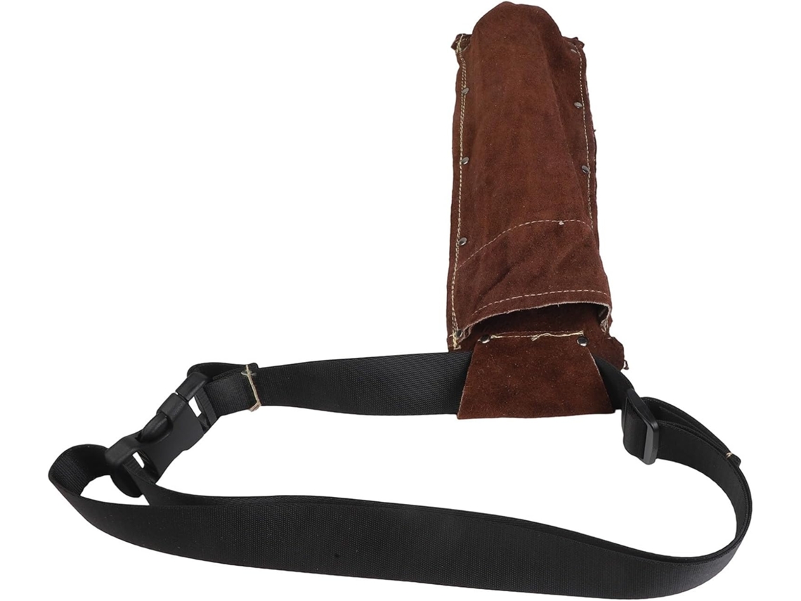Bolsa para eletrodos de solda, estojo de couro resistente com reforço Rebite, bolsa para ferramentas resistente ao calor.