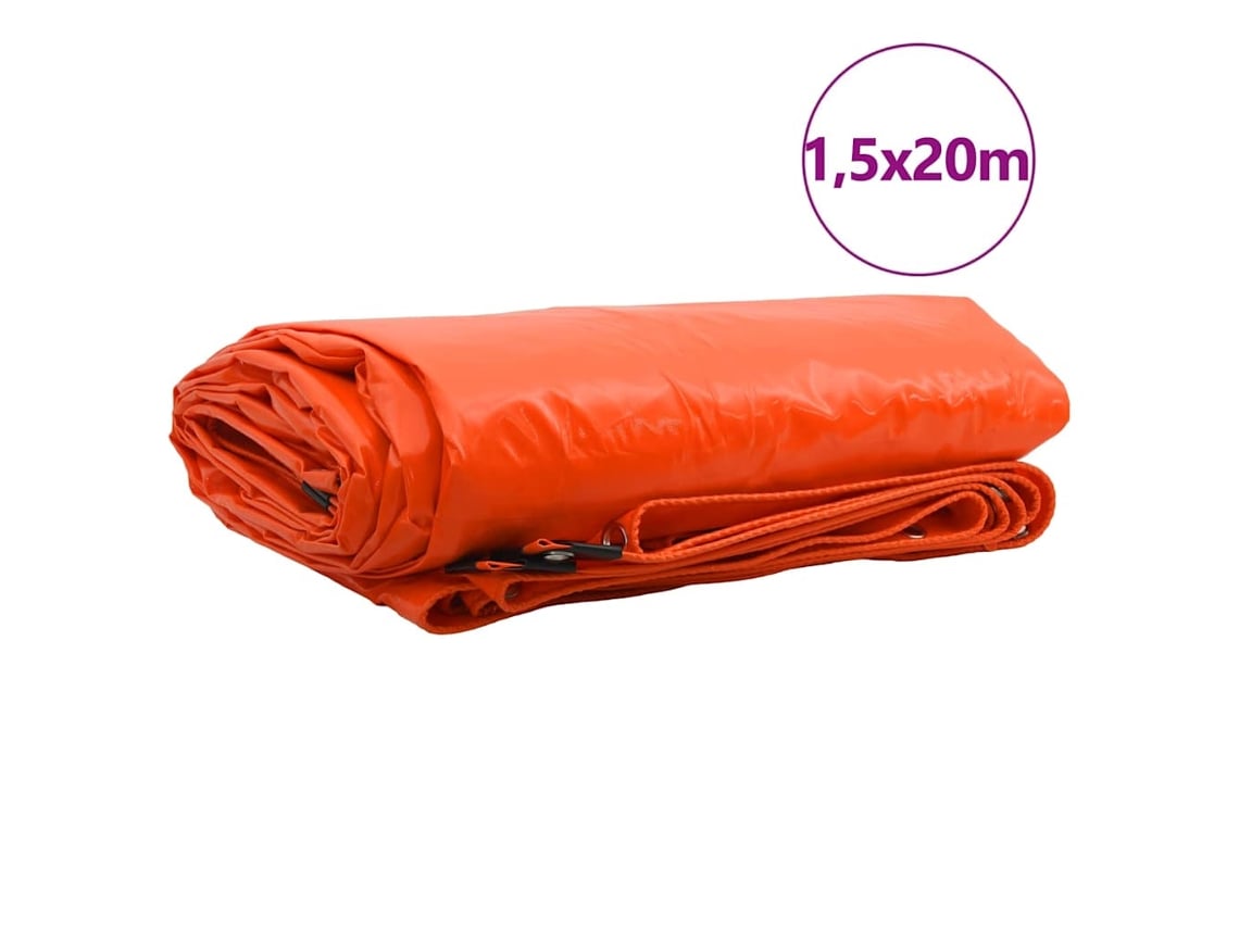 Lona 650g / M² Laranja 1,5 X 20 M Lona Com Revestimento Em Pvc