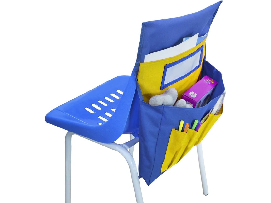 Bolsa Para Cadeira Com Bolso Para Carteira, Nome E Objetos, Organizador Para Sala De Aula, Creche, Casa Ou Hospital Jeiibrzui