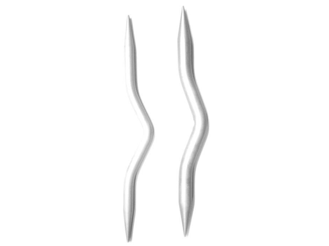 Agulhas de alumínio Knitpro KP45503 de 6 mm e 8 mm (pacote com 2) para tricô trançado