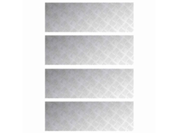 Conjunto 4 Degraus De Escada Vidaxl Prateado Alumínio (90 X 30 Cm)