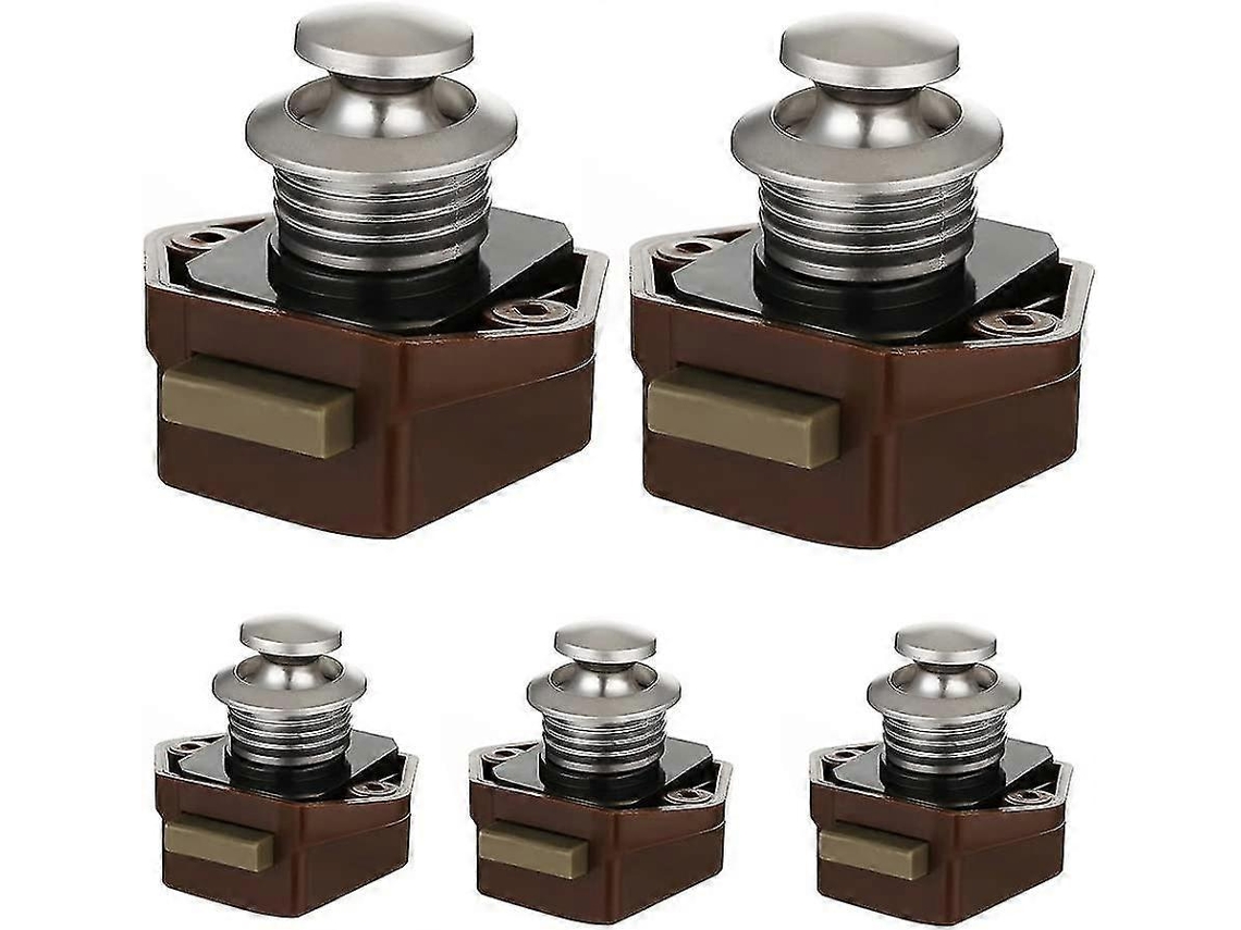 Cerradura sin llave, botón, para RV, caravana, motorhome, 15-27mm, 5 piezas | S/MARCA