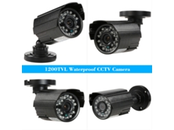 Câmara Cctv 1200tvl Com Visão Noturna 24 Lâmpadas Ir Cmos 1/3'' Impermeável Para Segurança Residencial
