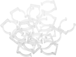 Conjunto De 20 Presilhas De Montagem Para Tubos De Led, Plástico Transparente, Braçadeiras Resistentes