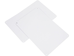 Conjunto De 2 Placas Metal Com Superfície Pintável, Adequadas Para Impressão Com Tinta De Cores Claras, Com 4 Furos Pré