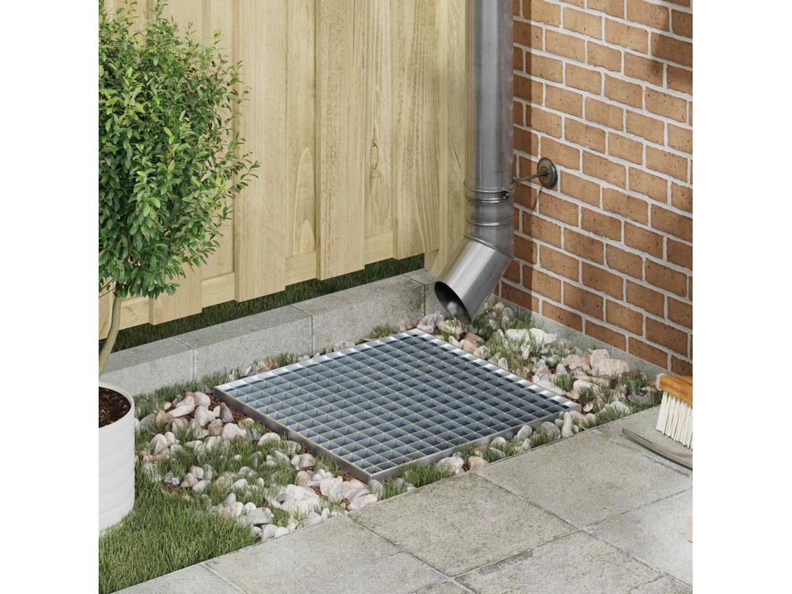 Vidaxl Grelha Prateado 50 X 50 X 2 Cm Aço Galvanizado A Quente