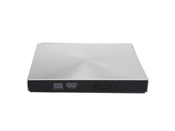 Lurelia Gravador Dvd Externo Usb 3.0, Leitor Cd/dvd Portátil Para Laptop, Pc E Mac, Prateado/cinzento