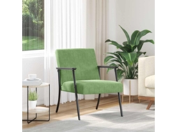 Vidaxl Poltrona Verde Claro Veludo