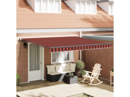 Vidaxl Toldo Retrátil Laranja E Castanho 400 × 300 Cm