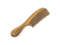Pente De Sândalo Verde Natural Pente De Cabelo De Madeira Antiestático Brilvibera