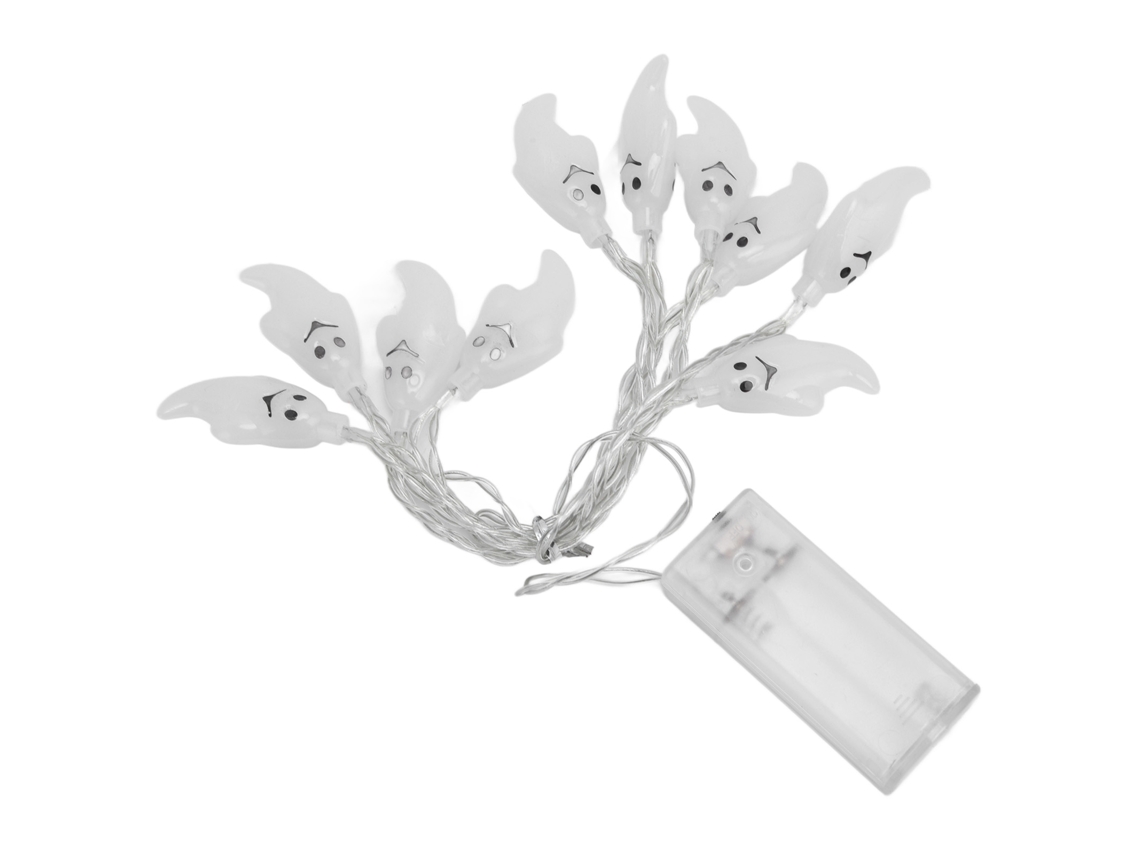 Luzes de Halloween com 10leds com Design de Fantasma Bateria Operada para Decoração Interna e Externa