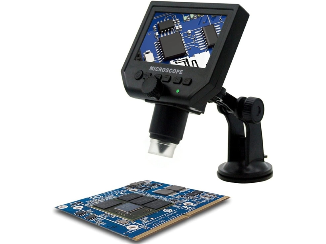 Microscópio Digital Hd De 4,3 Polegadas E 6 Mp, Ampliação De 1-600x