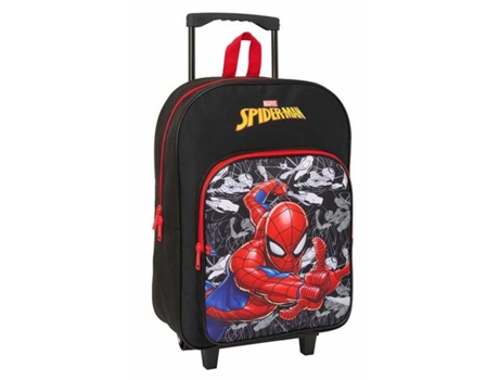 Mochila escolar Homem-Aranha vermelha e verde 32 x 42 x 14 cm