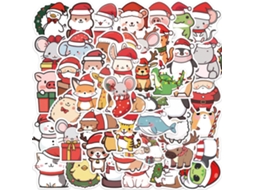 50 Peças De Adesivos De Animais De Natal Para Celular, Ipad, Guitarra, Mala, Vintage, Faça Você Mesmo, Presente, Adesivo, Material Aquaforge