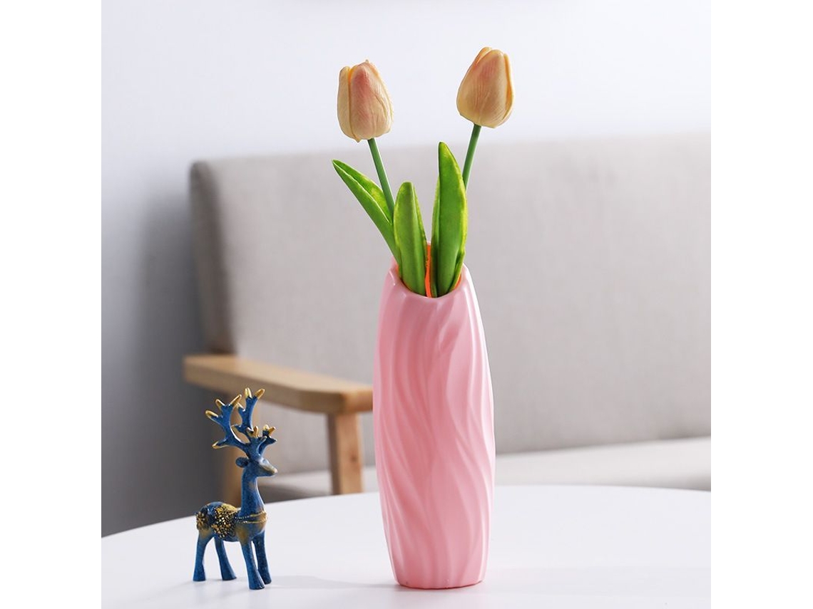 Vaso de acrílico Nova Line estilo nórdico leão amarelo