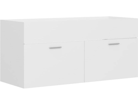 Armário de Lavatório VIDAXL (Branco - Aglomerado de Madeira - 100x38.5x46 cm)