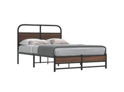 Estrutura Cama S/ Colchão Derivados Madeira Carvalho Castanho