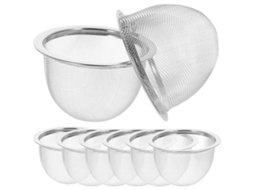 Conjunto De 8 Filtros De Chá Em Aço Inoxidável, Infusor De Chá Robusto Para Uso Doméstico(diâmetro 7, 2 Cm X Altura 6 Cm)