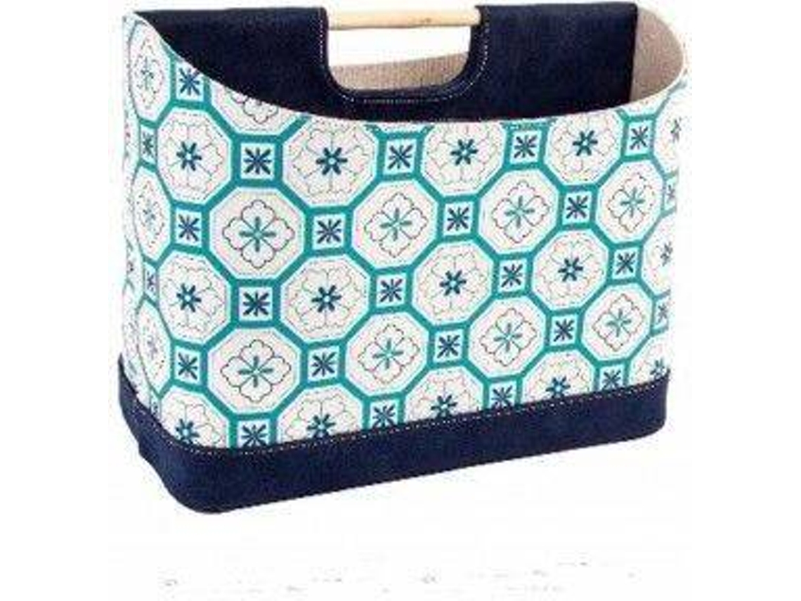 Suporte Para Revistas HOGAR Y MÁS Linho E Algodão (Azul - 36x27x28 Cm)