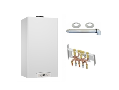Caldera de Gas de Condensación Inoa Green Chaffoteaux 25 Kw Completa Tubo de Humos + Toma de Corriente + Protector