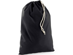 Sacola de Algodão Reciclado Westford Mill 75cm X 49cm Natural Preta 45cm 30cm BRILVIBERA