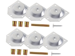 Yardenfun Conjunto De 6-extensores Pés Metálicos Para Mesas, Sofás E Móveis De Escritório Substituição Peças