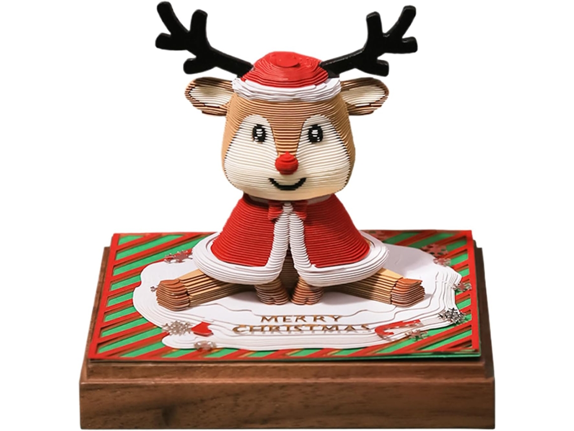 Calendário 3d, Planejador Diário Com Estampa De Veado, De Mesa Destacável Com Tema De Natal 2026, Homens