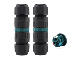 Conjunto De 2 Conectores Elétricos À Prova D'água Ip68, Diâmetro De 9 Mm A 12, Tomada Para Uso Em Jardins