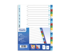 Favorit 400132466 aba de índice Separador alfabético com aba Polipropileno (PP) Multicolor