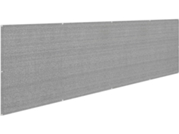 Tela De Privacidade, Guojun, 60 X 350 Cm, Hdpe, Cinza, Para Varanda, Cordas E Abraçadeiras