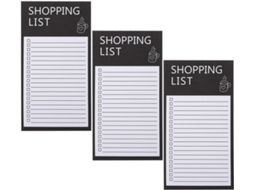 Bloco De Notas Magnéticas Para Listas De Cursos 3 Livres Em Papel Preto Folhas Destacáveis Adaptadas A Todos