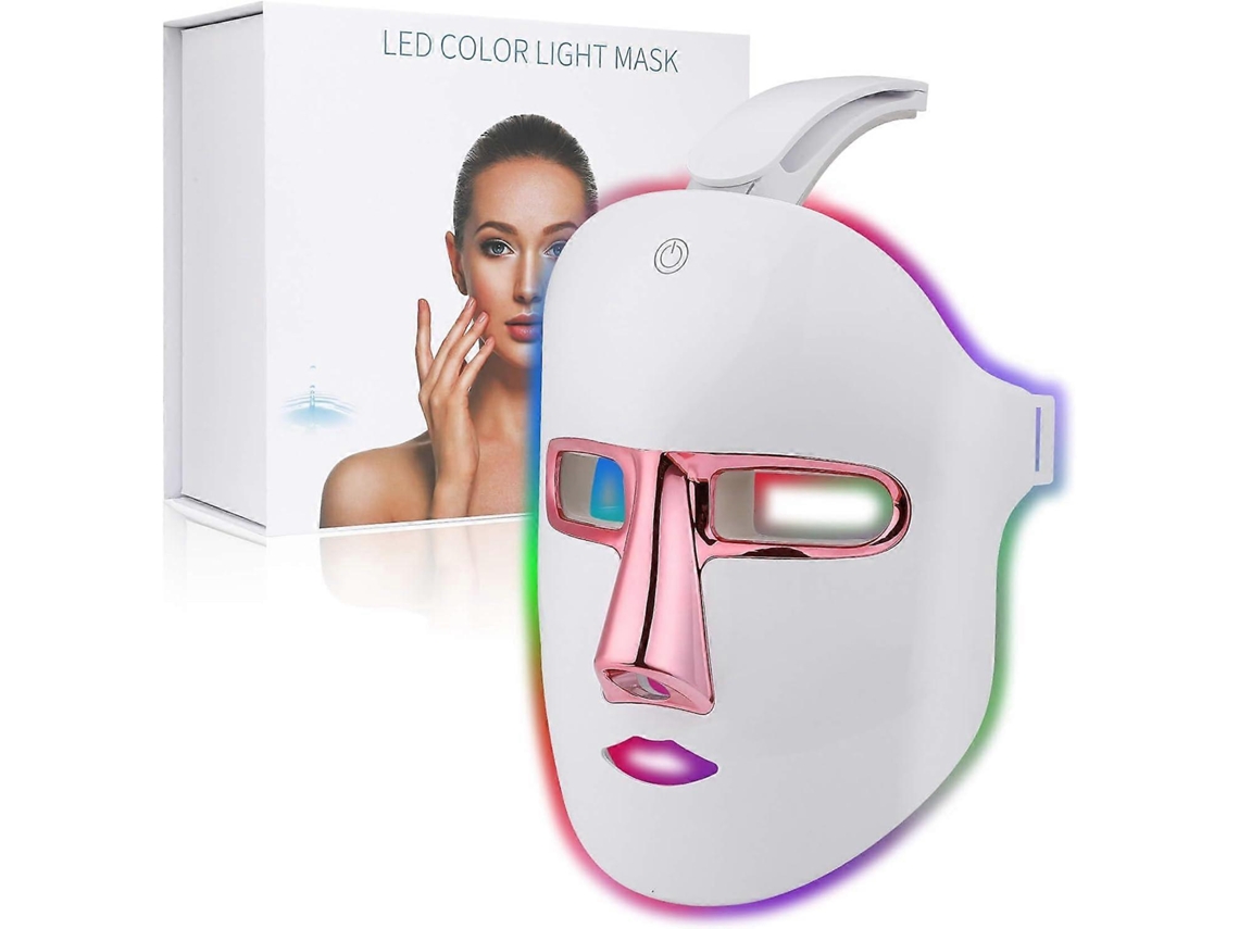 Máscara De Terapia Com Luz Vermelha, Máscara Facial Led Sem Fio Para Terapia De Luz No Rosto.