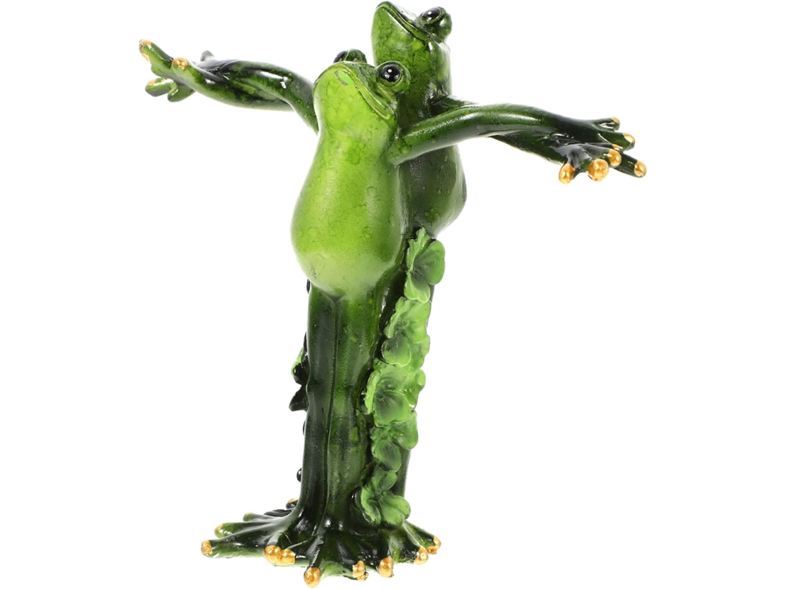 Estatueta de Sapo em Resina para Jardim, Decoração de Mesa e para Sala de Estar, Escritório e Terraço. Às Intempéries CHABERLU