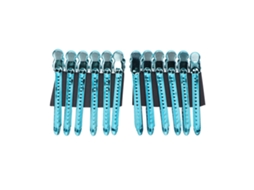 12pcs Prancha De Papagaio Profissional Para Cabeleireiro Portátil Estilo Para Cabelo Grosso Azul