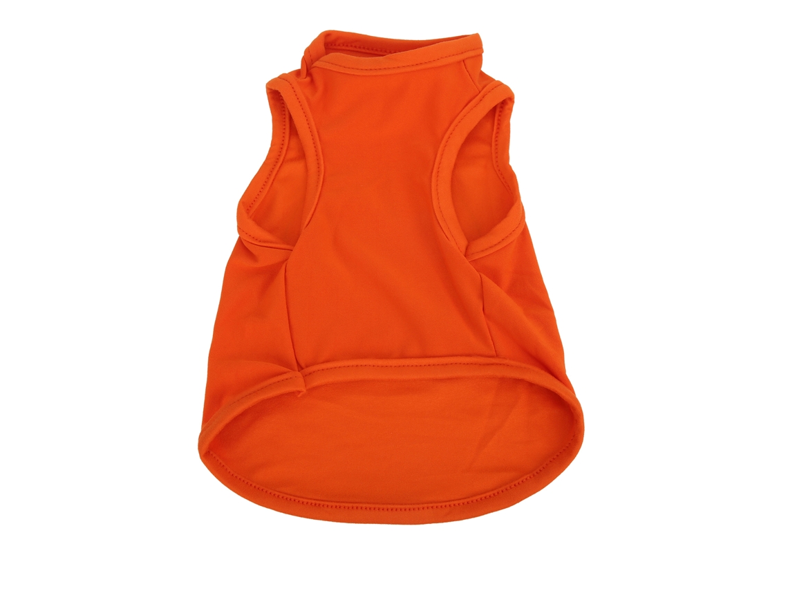 Chaleco Para Mascotas Perro Gato Pequeño Pintura De Piedras Strass Suave Transpirable Camisa Verano Naranja Talla L