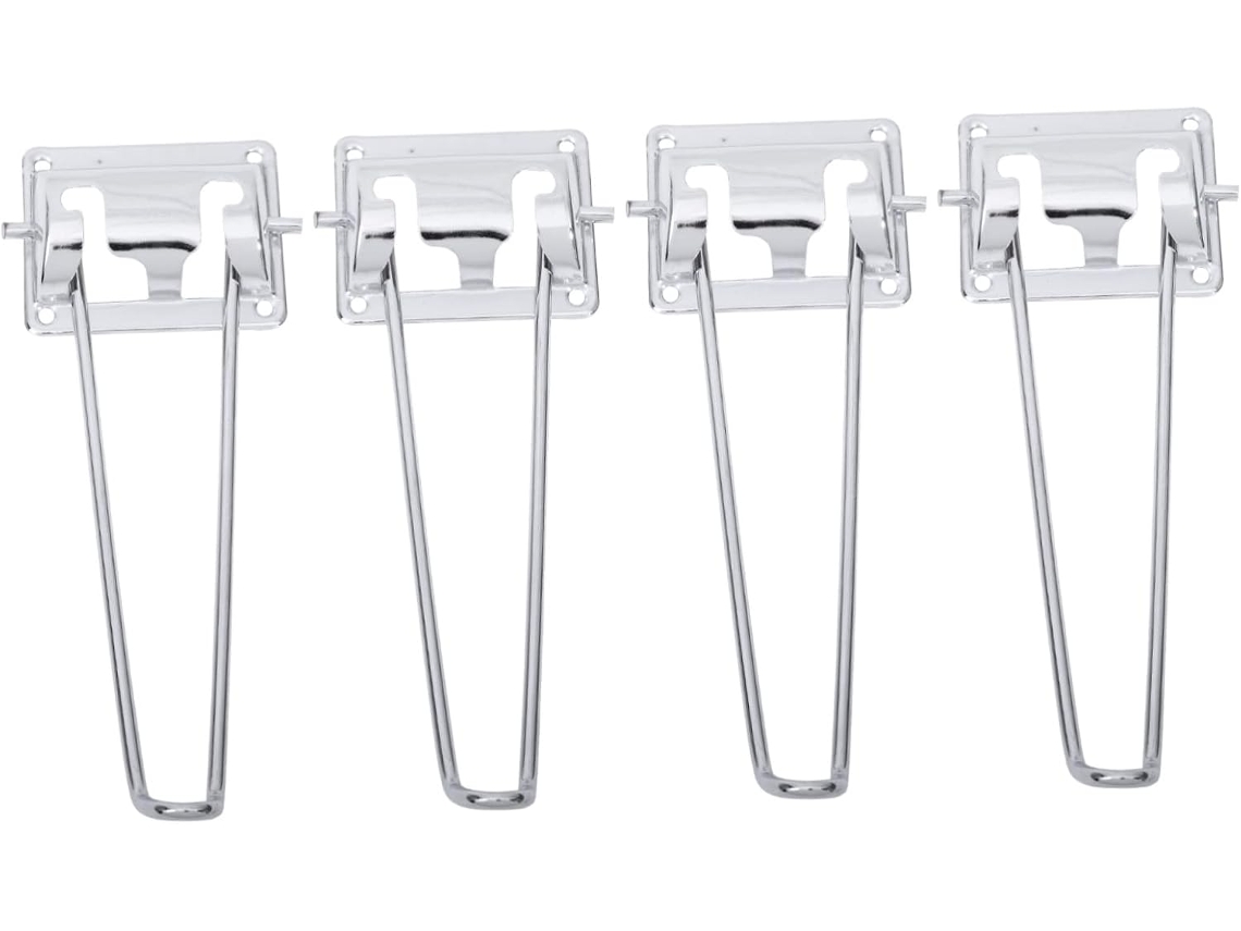 Homoyoyo Conjunto De 4 Pés Mesa Dobráveis Metal 21cm Móveis Resistentes Em Formato Grampo Para Computador E Doméstica